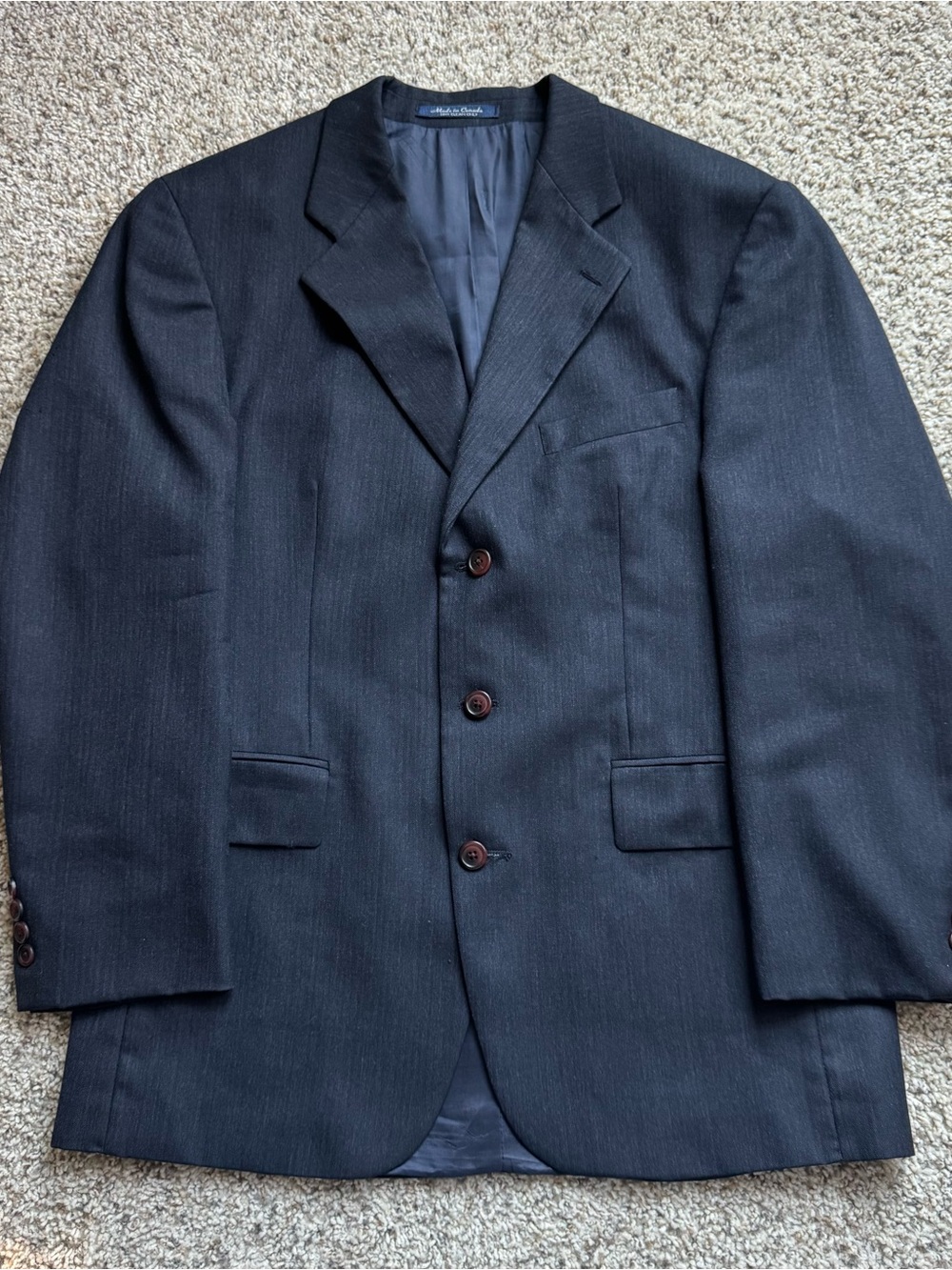 Ralph Lauren Mens 41R Wool Blazer Dillard’s Made Canada Navy Sport Coat 3 Button